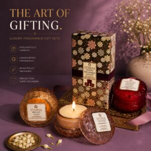 CRYSTAL GLASS CANDLE TRIO - II