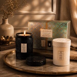 MANDALA GLASS CANDLE DUO - I