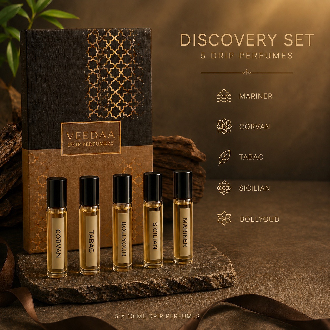 A SET OF 5 DRIP PERFUMES FOR MEN